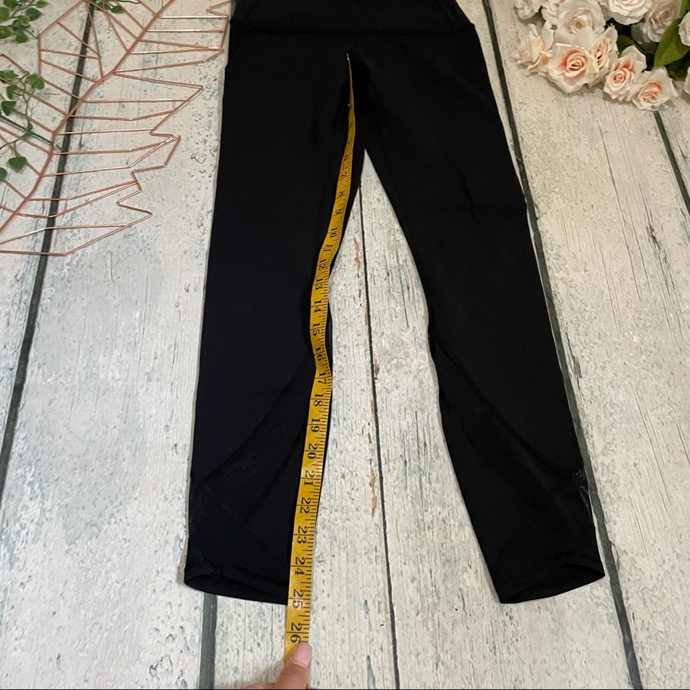 Lululemon 4 wunder unders leggings black mesh special edition active yoga luon - Picture 6 of 7